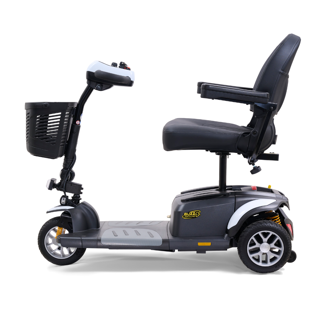 Golden GB118 BuzzAround EX 3-Wheel Long Range Travel Scooter - Crisp White left