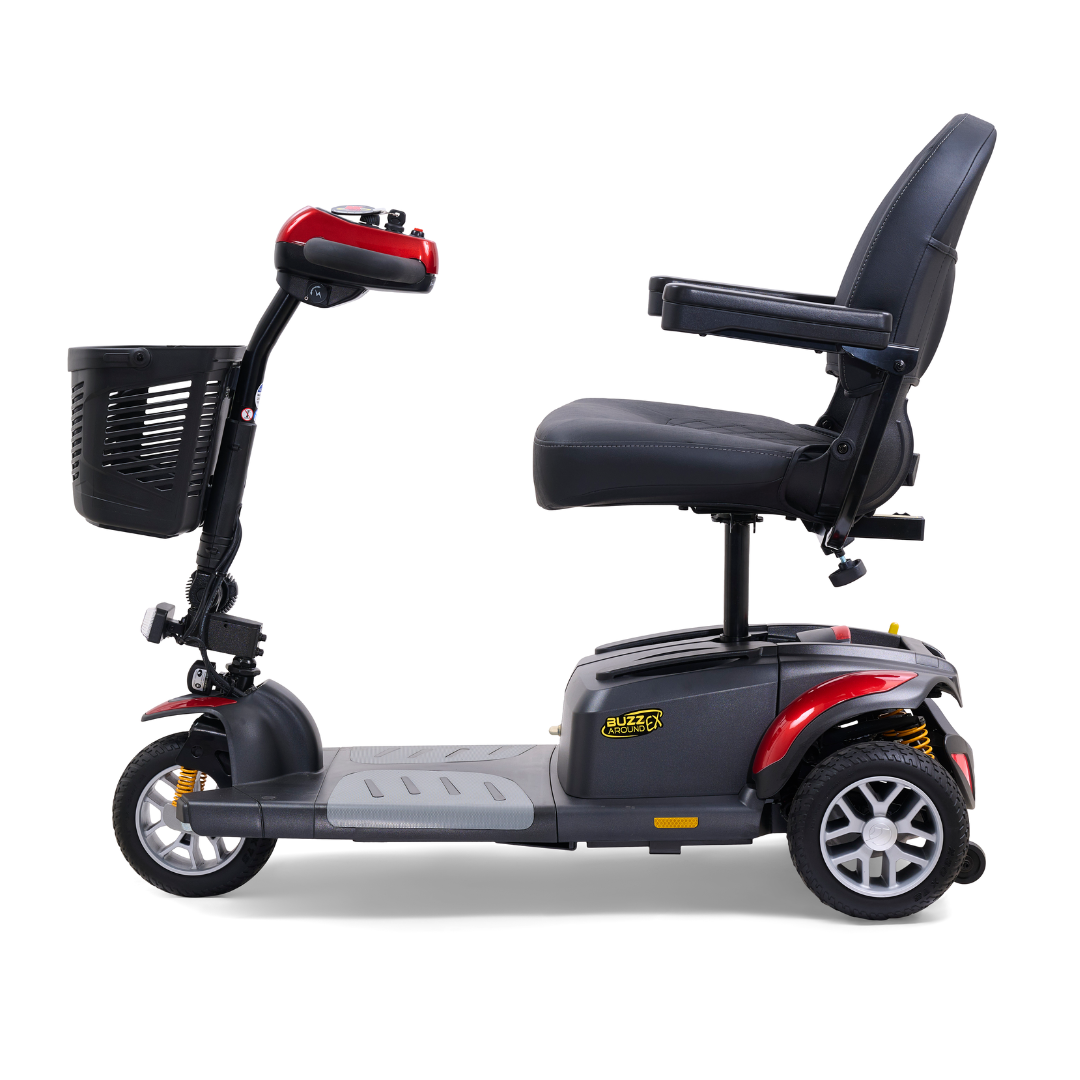Golden GB118 BuzzAround EX 3-Wheel Long Range Travel Scooter - Red left