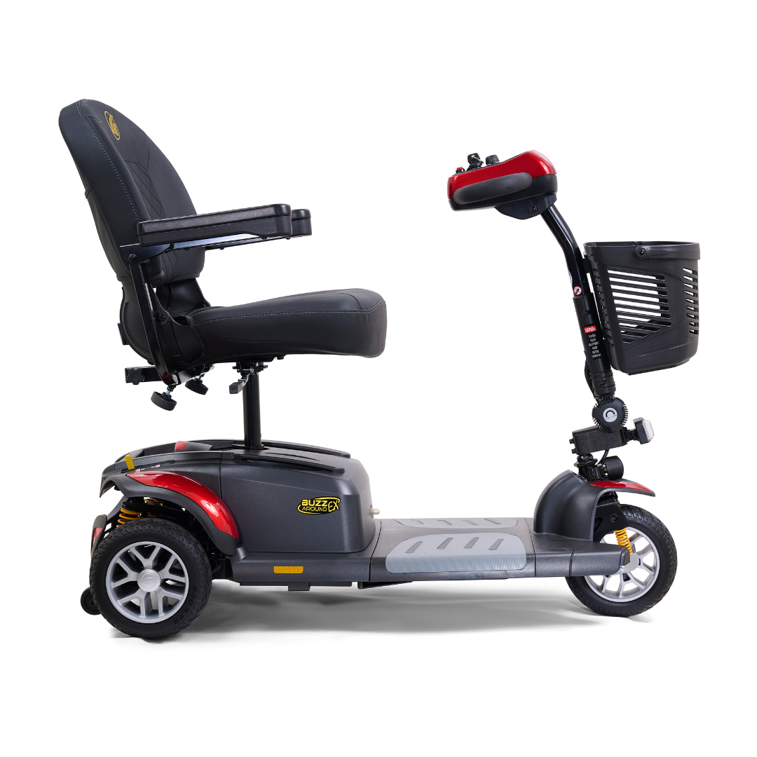 Golden GB118 BuzzAround EX 3-Wheel Long Range Travel Scooter - Red right
