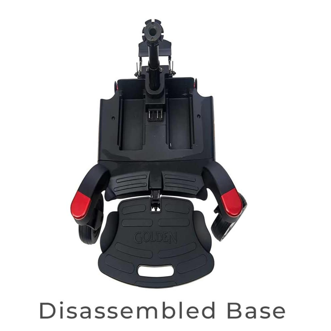 Golden Tech Buzzabout Compact Power Wheelchair with Front LED Sensor - Disassembled Base