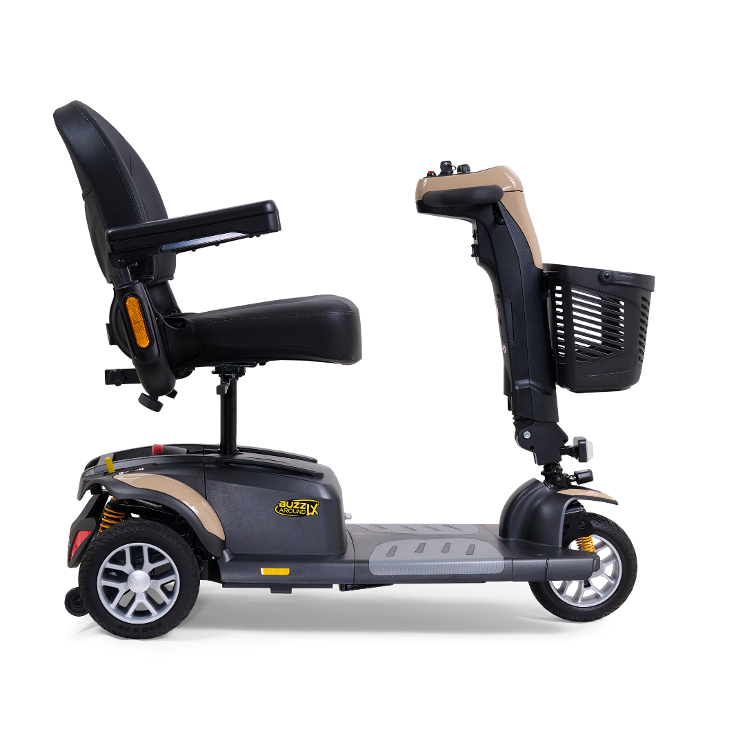 Golden Tech Buzzaround LX - Luxury 3 Wheel Portable Mobility Scooter - Desert Tan