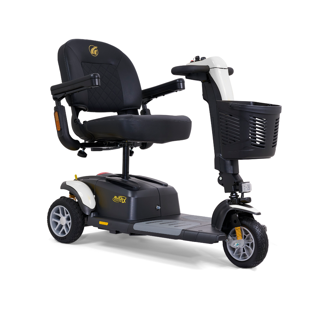 Golden Tech Buzzaround LX - Luxury 3 Wheel Portable Mobility Scooter - White right