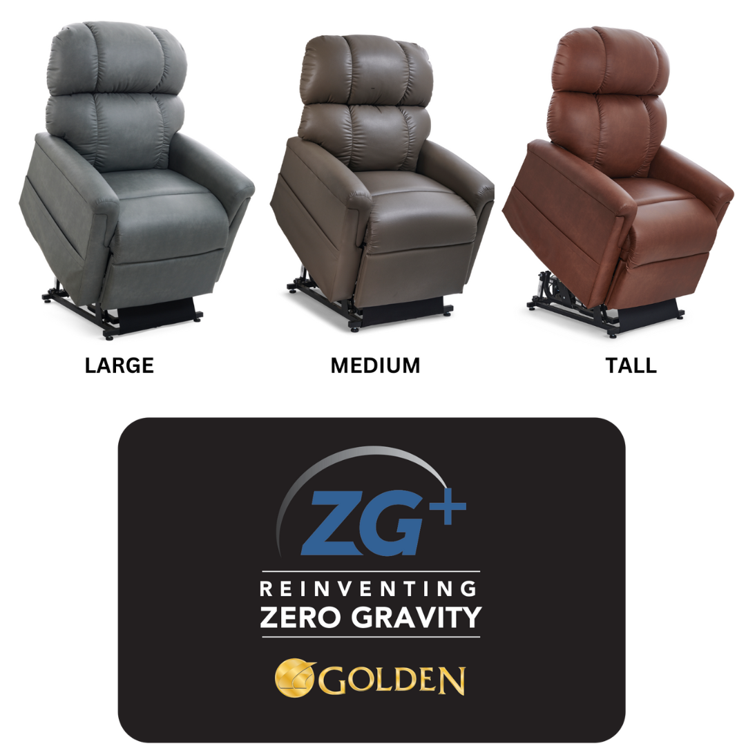 Golden Tech PR545 Recliner with Assisted Lift - Twilight & MaxiComfort Positioning - Available in Large, Medium, and Tall sizes