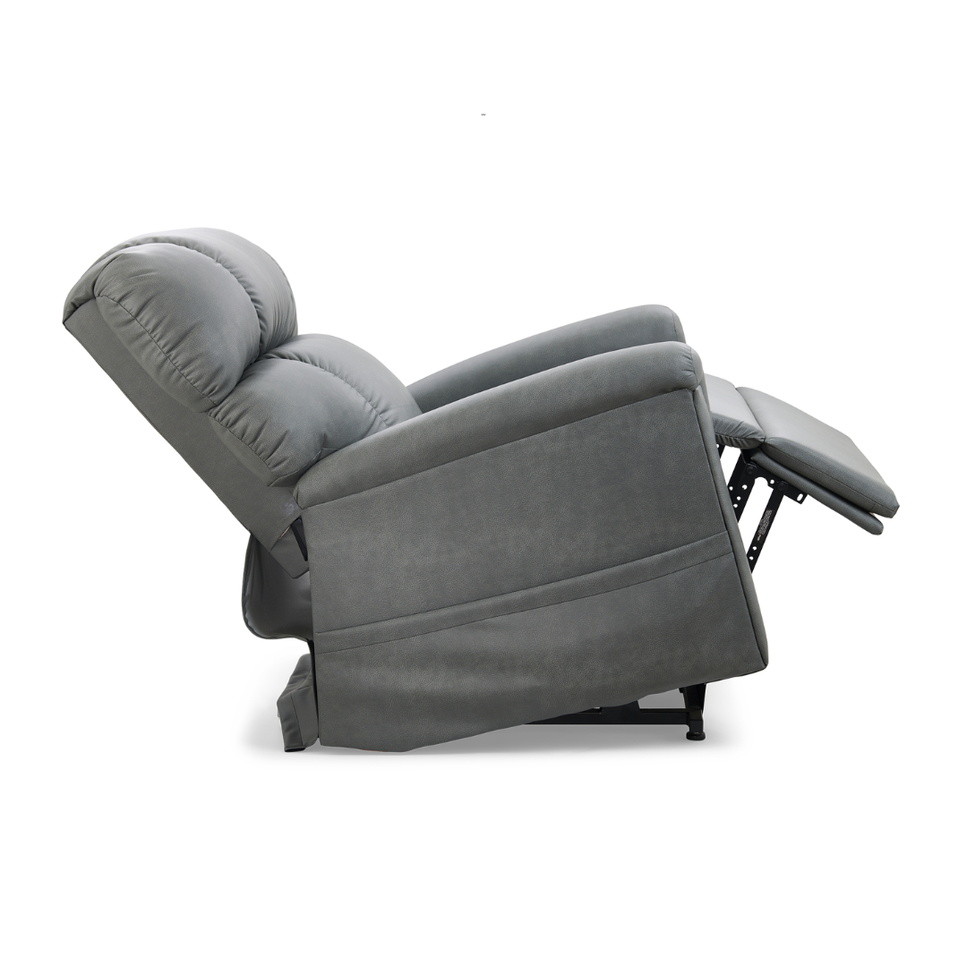 Golden Tech PR545 Recliner with Assisted Lift - Twilight & MaxiComfort Positioning - Iron in reclined position