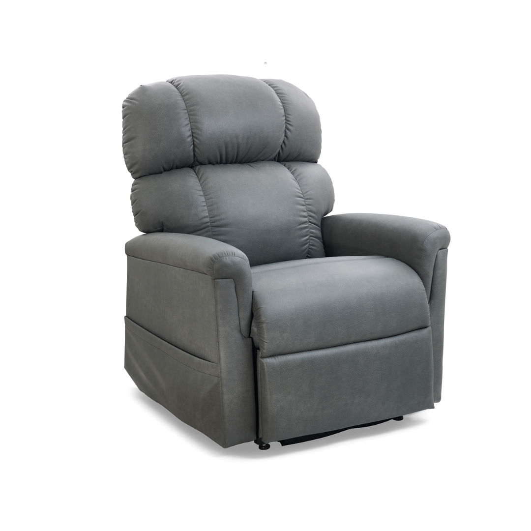 Golden Tech PR545 Recliner with Assisted Lift - Twilight & MaxiComfort Positioning - Iron in seated position