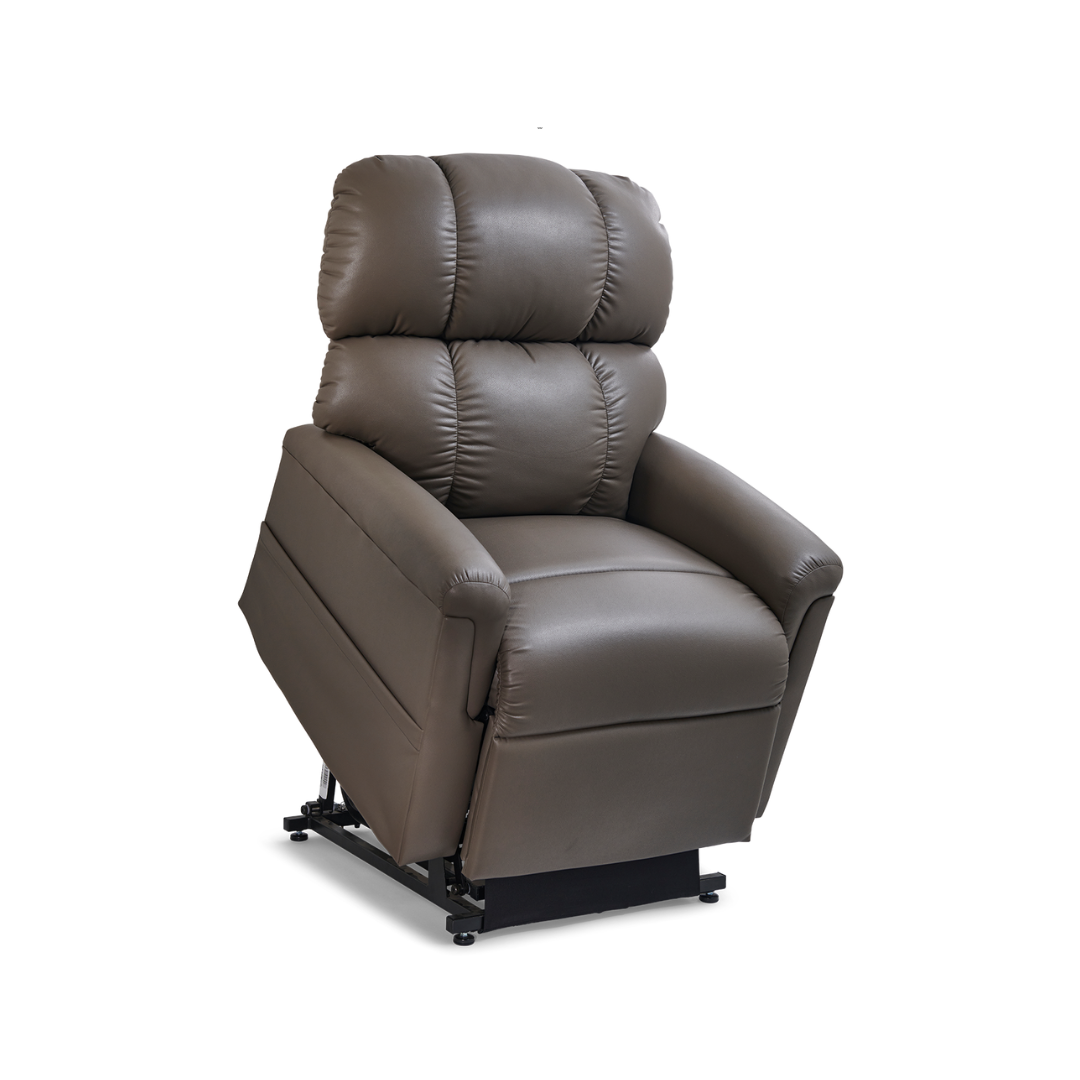 Golden Tech PR545 Recliner with Assisted Lift - Twilight & MaxiComfort Positioning - Shiitake in lifted position