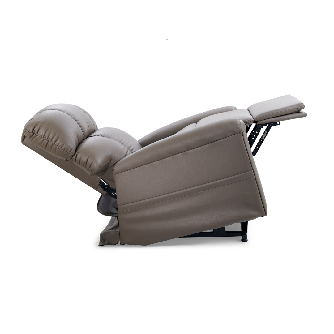 Golden Tech PR545 Recliner with Assisted Lift - Twilight & MaxiComfort Positioning - Shiitake in reclined position