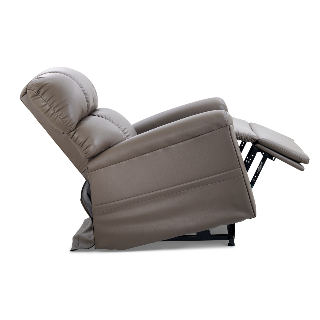 Golden Tech PR545 Recliner with Assisted Lift - Twilight & MaxiComfort Positioning - Shiitake in reclined position