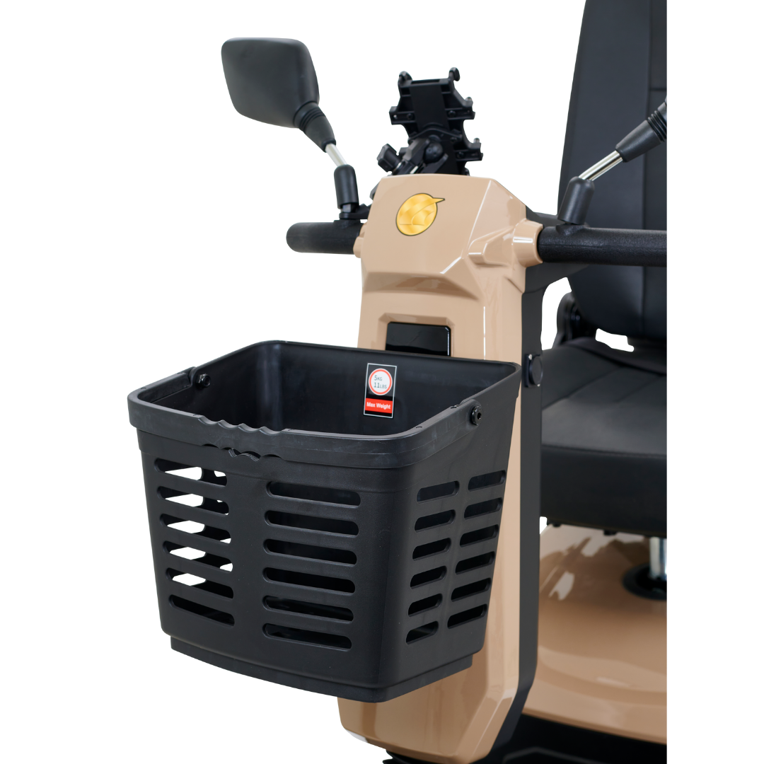 Golden Technologies Heavy Duty Golden Eagle Mobility Scooter - Desert Tan model carrying basket