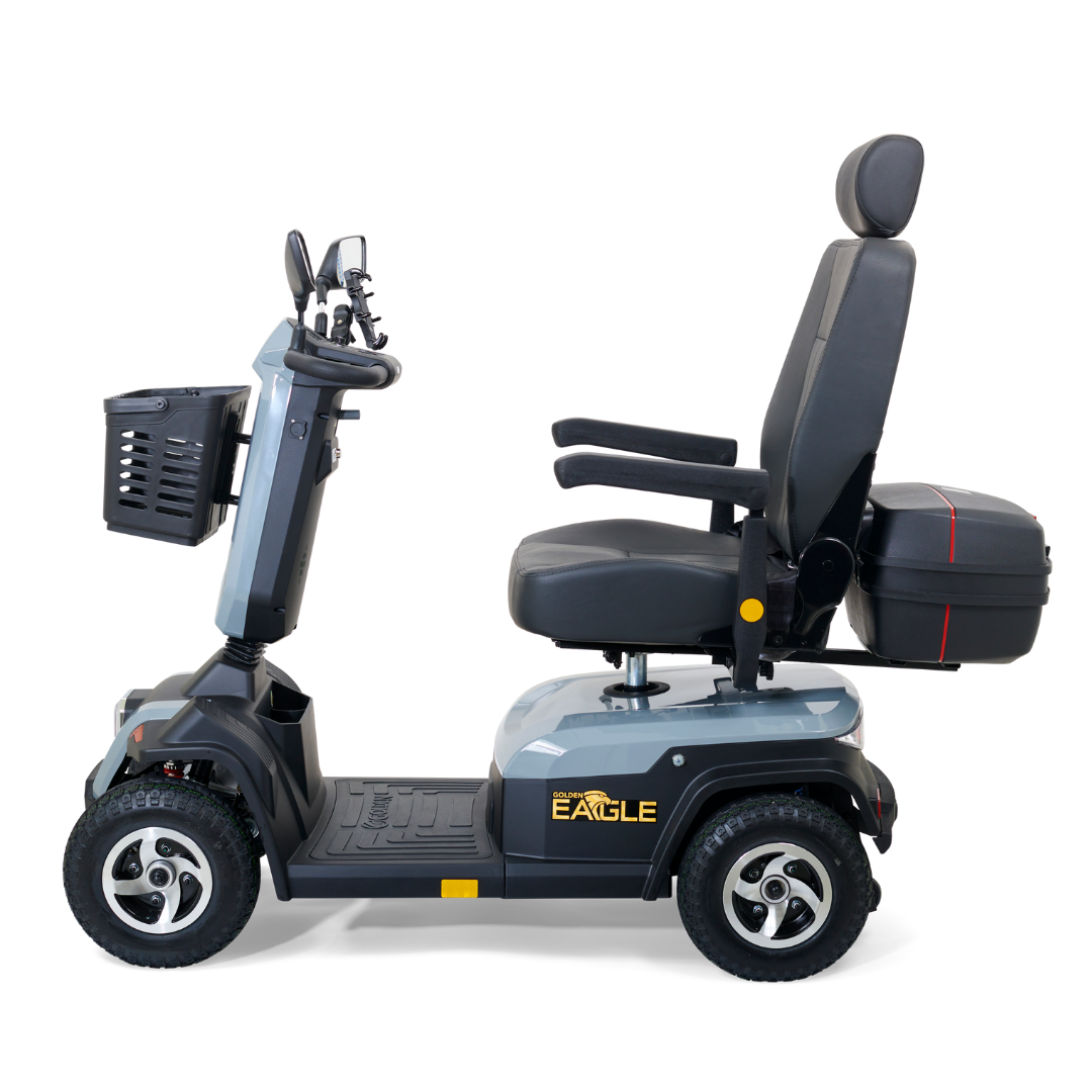 Golden Technologies Heavy Duty Golden Eagle Mobility Scooter - Stone Gray left