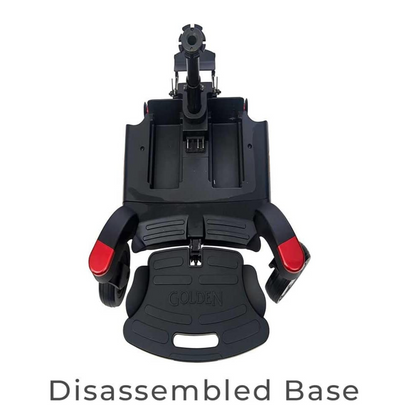 Golden Tech Buzzabout Compact Power Wheelchair with Front LED Sensor - Disassembled Base