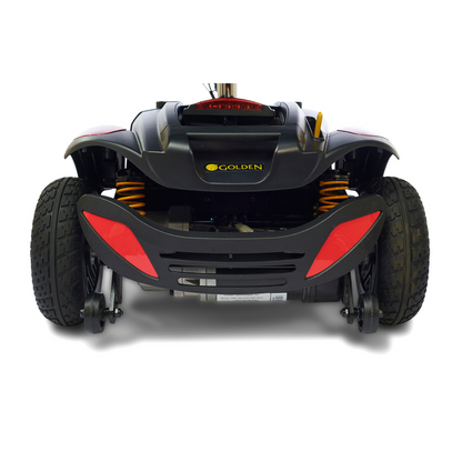 Golden Tech Buzzaround LX - Luxury 3 Wheel Portable Mobility Scooter - Red base
