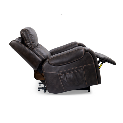 Golden Tech PR449 Titan Assisted Lift Chair Recliner with Twilight - Graphite in reclined position